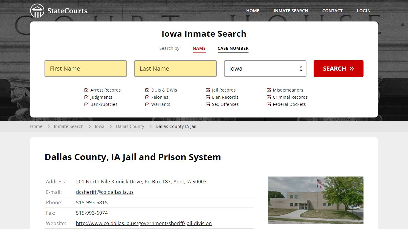 Dallas County IA Jail Inmate Records Search, Iowa - StateCourts
